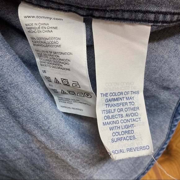 Tommy Hilfiger Denim Button Down Shirt size Men’s Medium 100% Cotton - Picture 7 of 8